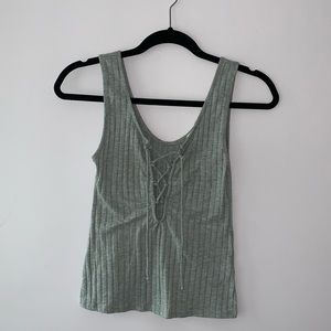 Lace up tank top
